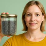 Water with chia seeds