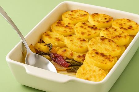 Baked Potatoes with Polenta