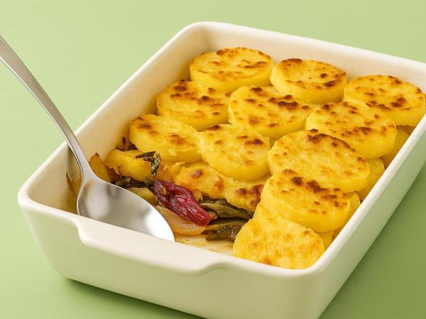 Baked Potatoes with Polenta