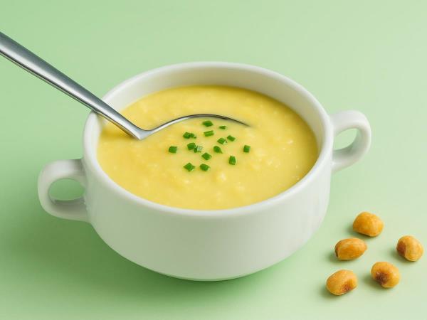 Potato soup with spring onion