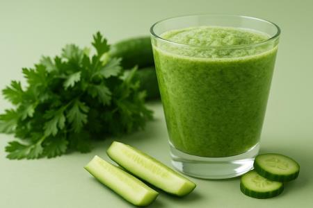 Cucumber, lemon, and parsley in a glass: a simple morning juice that more and more healthy gourmets swear by