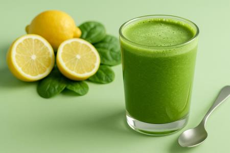 Green drink with spinach, ginger, and avocado: a recipe to support body cleansing