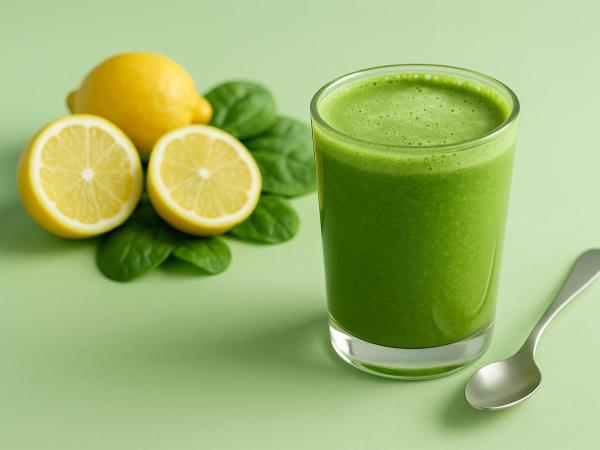 Green drink with spinach, ginger, and avocado: a recipe to support body cleansing